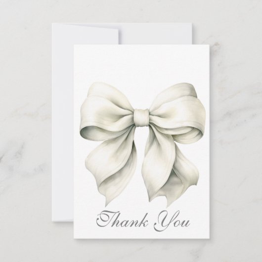 Gepersonaliseerde witte boog Vrijgezellenfeest Bedankkaart (Voorkant)