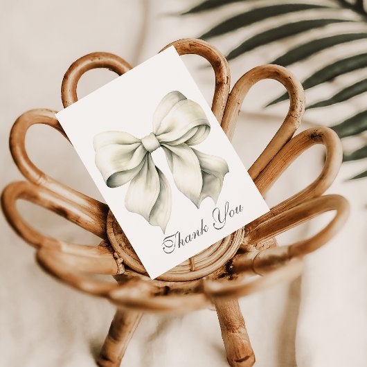 Gepersonaliseerde witte boog Vrijgezellenfeest Bedankkaart