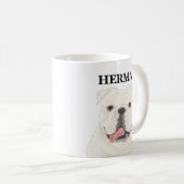Gepersonaliseerde Witte Bulldog Koffiemok (Voorkant rechts)