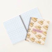 Gepersonaliseerde witte chocoladereep patroon notitieboek (Binnen)