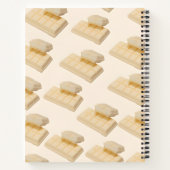 Gepersonaliseerde witte chocoladereep patroon notitieboek (Achterkant)