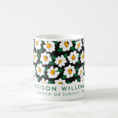 Gepersonaliseerde witte Daisy Flower Mok | Aangepa (Center)