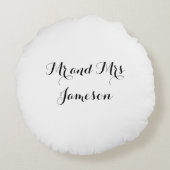 Gepersonaliseerde witte doves Weddenschap Gift Cus Rond Kussen (Achterkant)