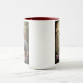 Gepersonaliseerde witte eenhoorn in het bos mok (Midden)