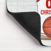 Gepersonaliseerde witte en rode Basketball Jersey Muismat (Hoek)