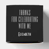 Gepersonaliseerde witte en zwarte doos bedankdoosjes (Bovenkant)