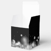 Gepersonaliseerde witte en zwarte doos bedankdoosjes (Geopend)