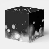 Gepersonaliseerde witte en zwarte doos bedankdoosjes (Achterkant)