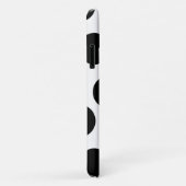 Gepersonaliseerde witte en zwarte pooldot Case-Mate iPhone case (Achterkant/rechts)