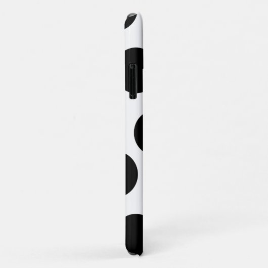 Gepersonaliseerde witte en zwarte pooldot Case-Mate iPhone case (Achterkant/rechts)