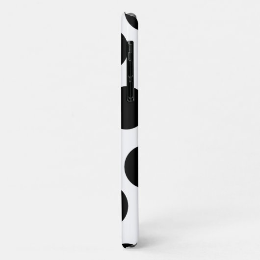Gepersonaliseerde witte en zwarte pooldot Case-Mate iPhone case (Achterkant/links)