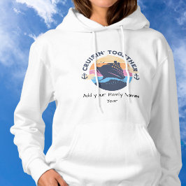 Gepersonaliseerde Witte Familie Cruise Cute Hoodie