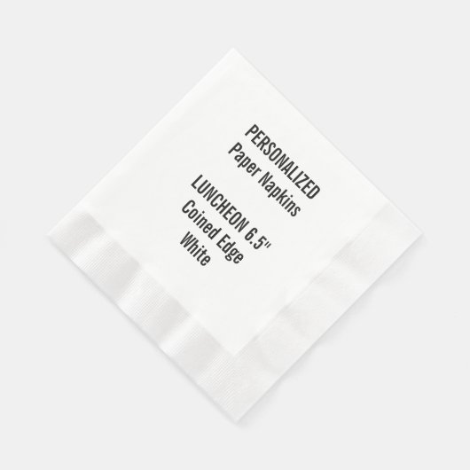Gepersonaliseerde Witte Gemunt LUNCHEON Papier ser Servet (Hoek)