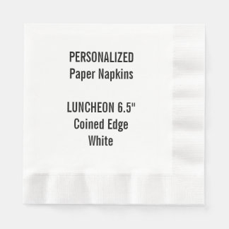 Gepersonaliseerde Witte Gemunt LUNCHEON Papier ser Servet