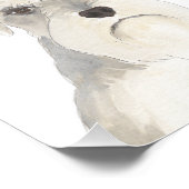 Gepersonaliseerde witte & grijze Schnauzer Art Foto Afdruk (Hoek)