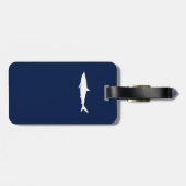 gepersonaliseerde witte haai bagagelabel (Achterkant horizontaal)