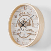 Gepersonaliseerde witte houten familie cabine (Hoek)