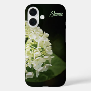 Gepersonaliseerde Witte Hydrangea Bloem iPhone Cas 16 Hoesje
