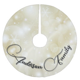 Gepersonaliseerde witte kerst kerstboom rok