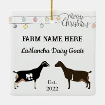 Gepersonaliseerde witte kerst van LaMancha Dairy