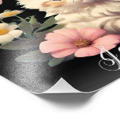 Gepersonaliseerde witte kitten Schattigee kat in b Foto Afdruk (Hoek)