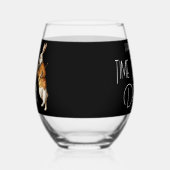 Gepersonaliseerde witte konijn tijd om te Drinken Wijnglas Zonder Voet (Links)