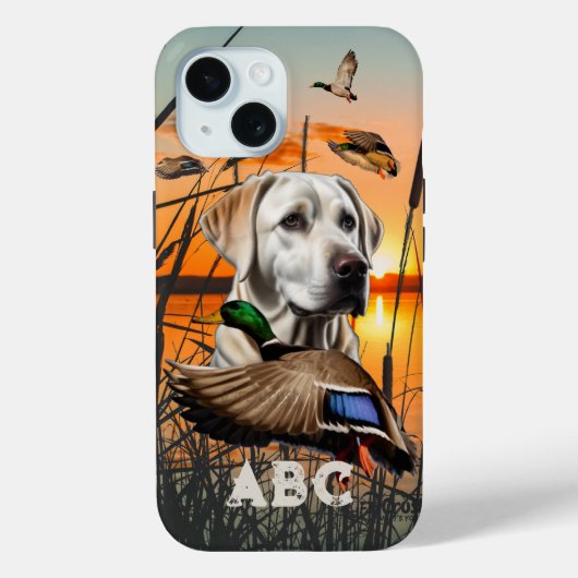 Gepersonaliseerde witte labrador retriever Case-Mate iPhone case (Achterkant)