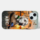 Gepersonaliseerde witte labrador retriever Case-Mate iPhone case (Achterkant (horizontaal))