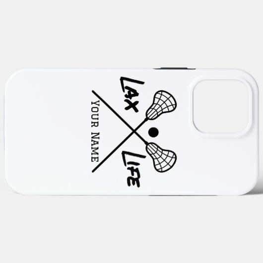 Gepersonaliseerde witte LAX (Lacrosse) Life iPhone Case-Mate iPhone Case (Achterkant (horizontaal))
