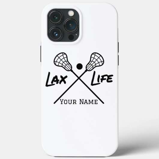 Gepersonaliseerde witte LAX (Lacrosse) Life iPhone Case-Mate iPhone Case (Achterkant)