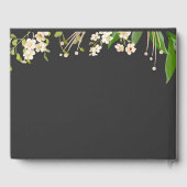 Gepersonaliseerde witte lelies bruiloft gastenboek (Achterkant)