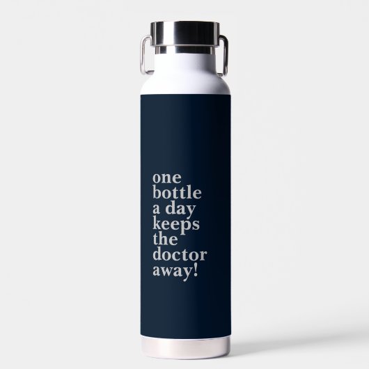 Gepersonaliseerde witte lettertypen met Motivatie  Waterfles (Voorkant)