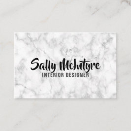 Gepersonaliseerde "witte marmer" (UK/Euro) Visitekaartje