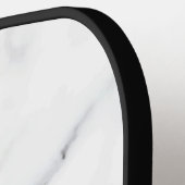 Gepersonaliseerde witte marmeren textuur pickleball paddle (Links Detail)