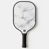 Gepersonaliseerde witte marmeren textuur pickleball paddle (Achterkant)