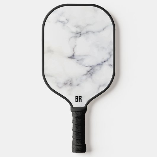 Gepersonaliseerde witte marmeren textuur pickleball paddle (Voorkant)