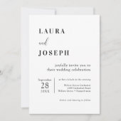 Gepersonaliseerde witte minimalistische moderne br kaart (Voorkant)