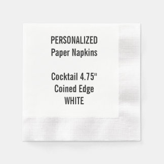 Gepersonaliseerde witte munt Cocktail Papier serve Servetten