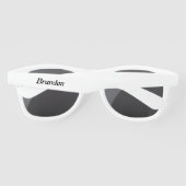 Gepersonaliseerde witte paarse lens zonnebrillen (Achterkant)