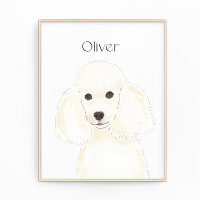 Gepersonaliseerde witte poedelkunst