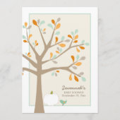 Gepersonaliseerde Witte pompoenen baby shower wens Advieskaart (Achterkant)