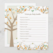 Gepersonaliseerde Witte pompoenen baby shower wens Advieskaart (Voorkant / Achterkant)