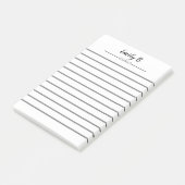 Gepersonaliseerde witte post Het merkt met lijnen  Post-it® Notes (Schuin)