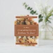 Gepersonaliseerde witte script bruin recept swap briefkaart (Staand voorkant)