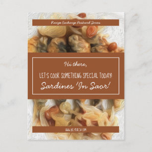 Gepersonaliseerde witte script bruin recept swap briefkaart