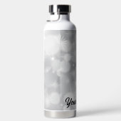 Gepersonaliseerde witte sparkles waterfles (Rechts)