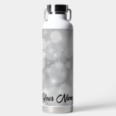 Gepersonaliseerde witte sparkles waterfles (Voorkant)