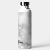 Gepersonaliseerde witte sparkles waterfles (Links)