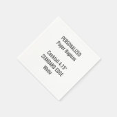 Gepersonaliseerde Witte Standaard Cocktail Papiere Servet (Hoek)