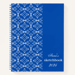 Gepersonaliseerde witte vector Patroon Notitieboek